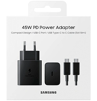 پکیج شارژر سامسونگ SAMSUNG PD Adapter usb-c to usb-c cable(5A) 45W
